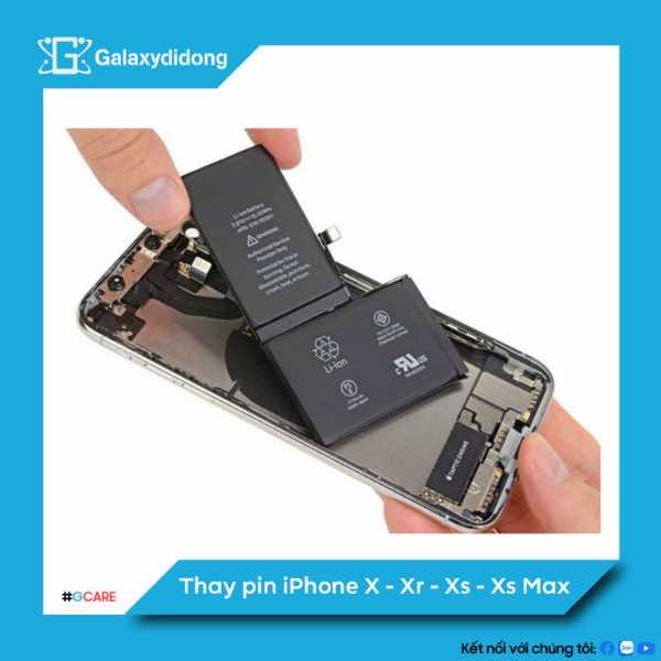 Thay pin iPhone XS max chính hãng ở đâu uy tín, chất lượng?