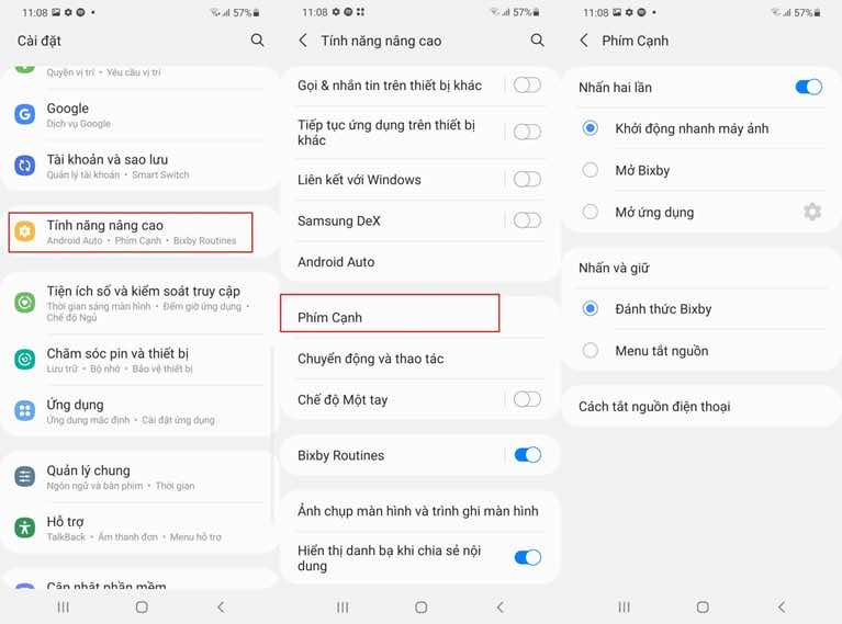 Mở phím cạnh màn hình thêm tiện lợi
