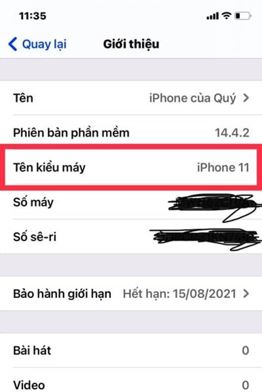 Phân biệt iPhone 11 và iPhone 12 qua xem thông số máy