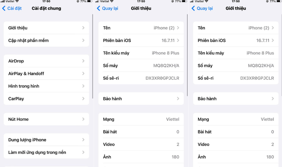 Kiểm tra iPhone