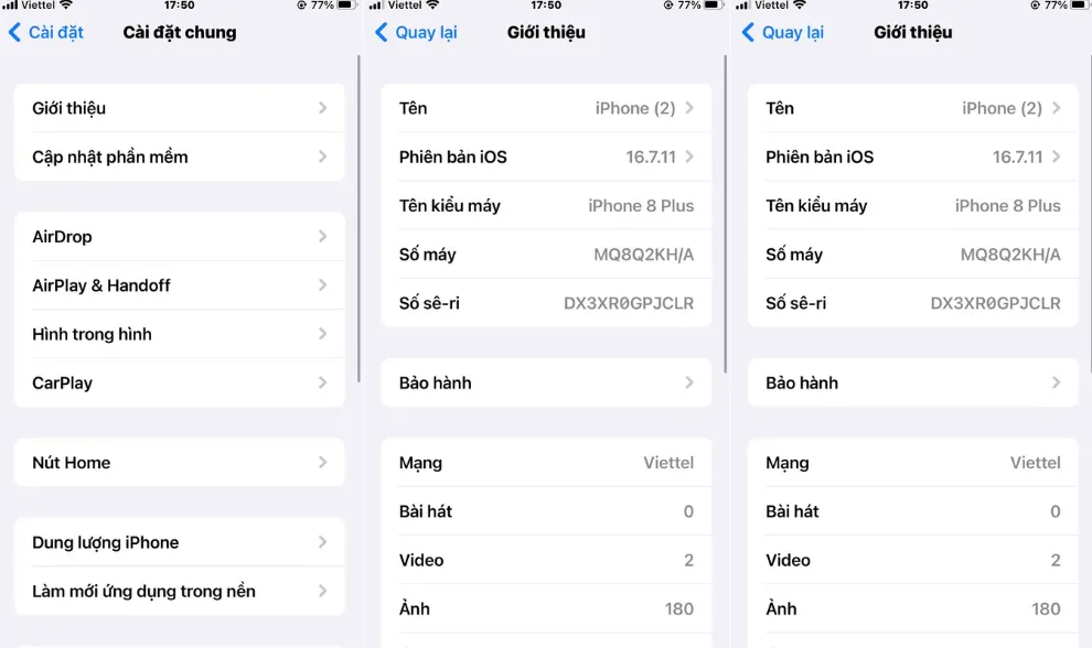 Kiểm tra iPhone