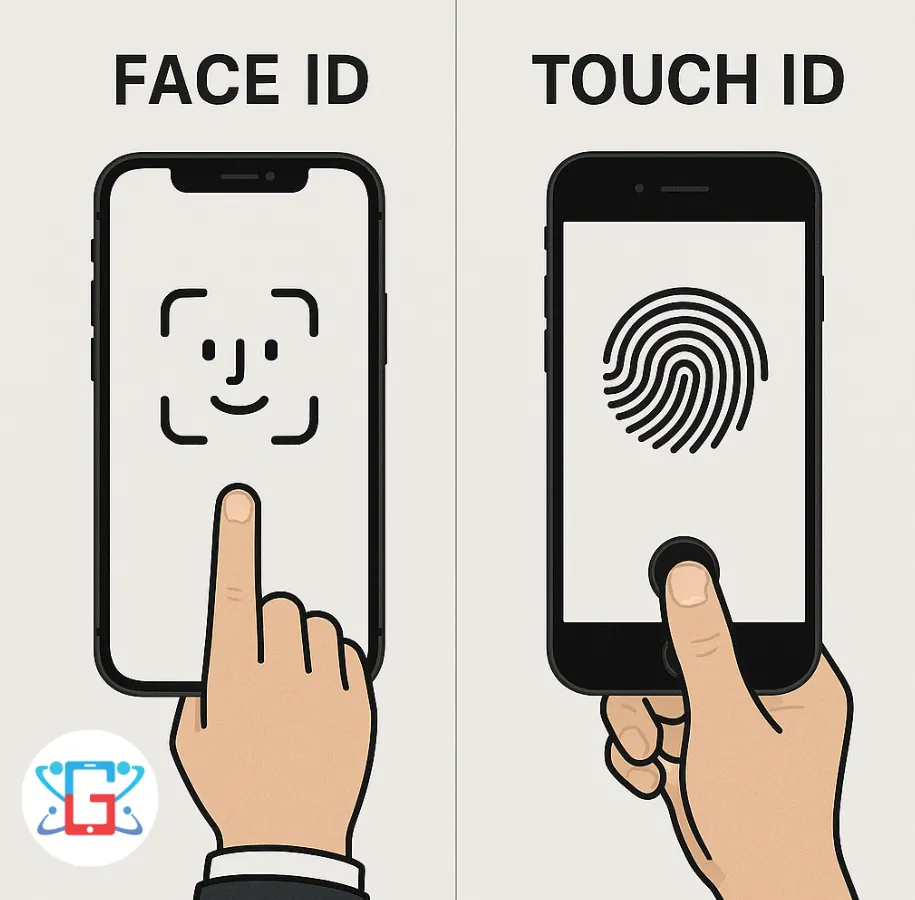 So sánh Face ID và Touch ID