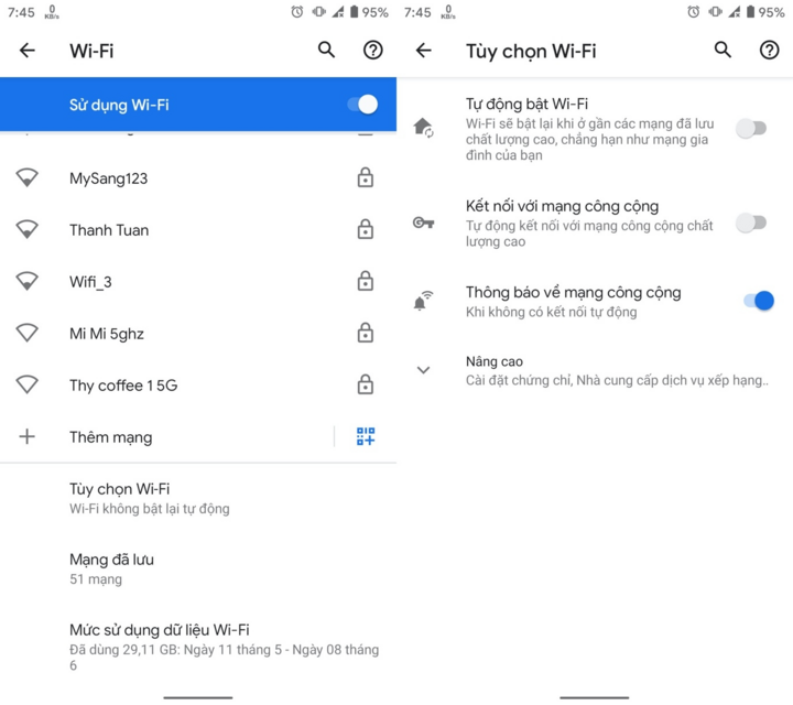 Tắt tính năng tự động kết nối Wi-Fi