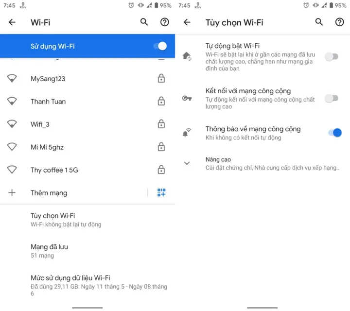 Tắt tính năng tự động kết nối Wi-Fi