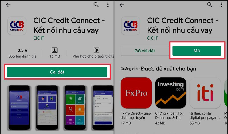 Ứng dụng CIC Credit Connect