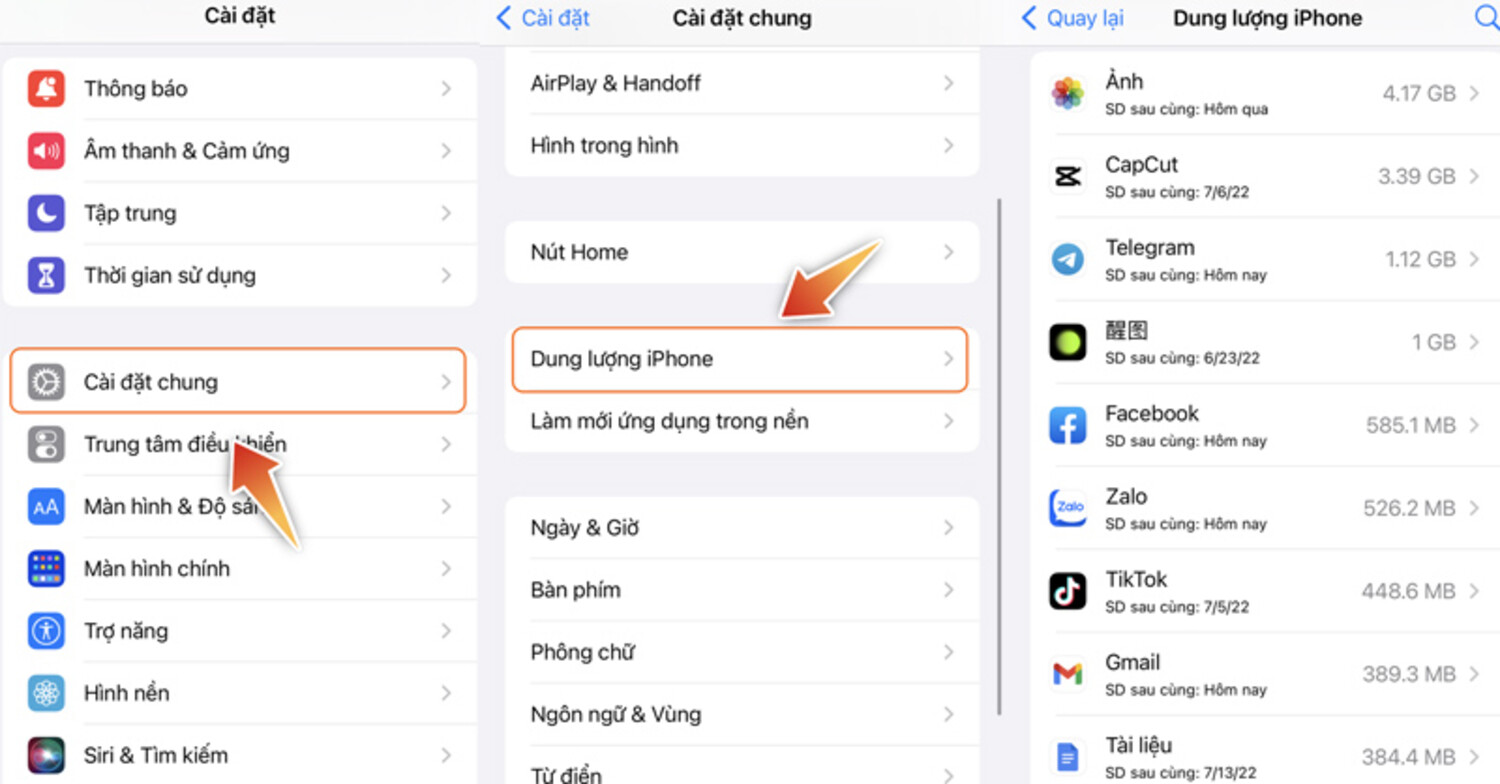 Gỡ bỏ ứng dụng ít sử dụng
