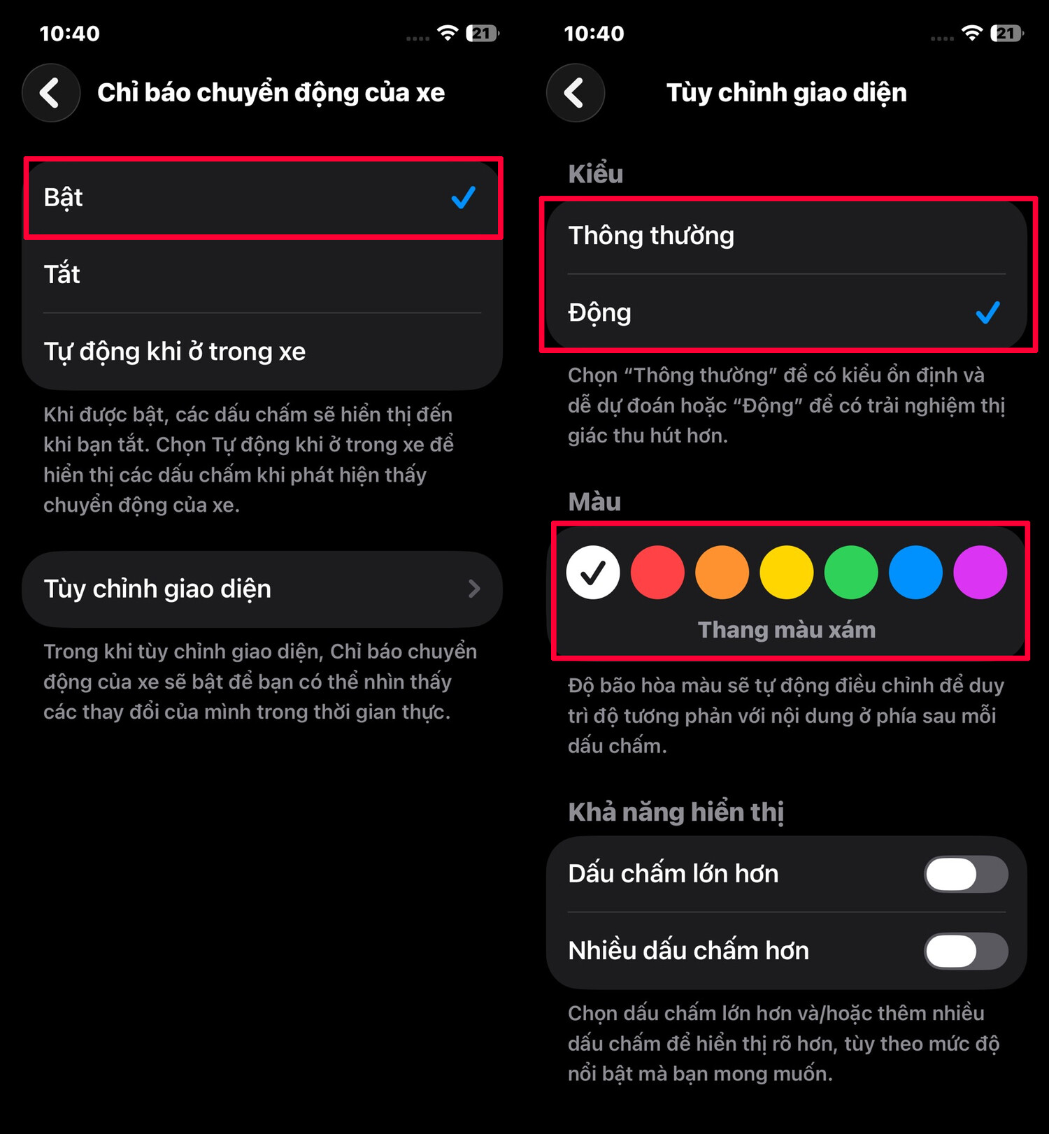 Hướng dẫn Bật Chế độ giảm say tàu xe trên iPhone Giúp Bạn Thoải Mái Khi Di Chuyển 4